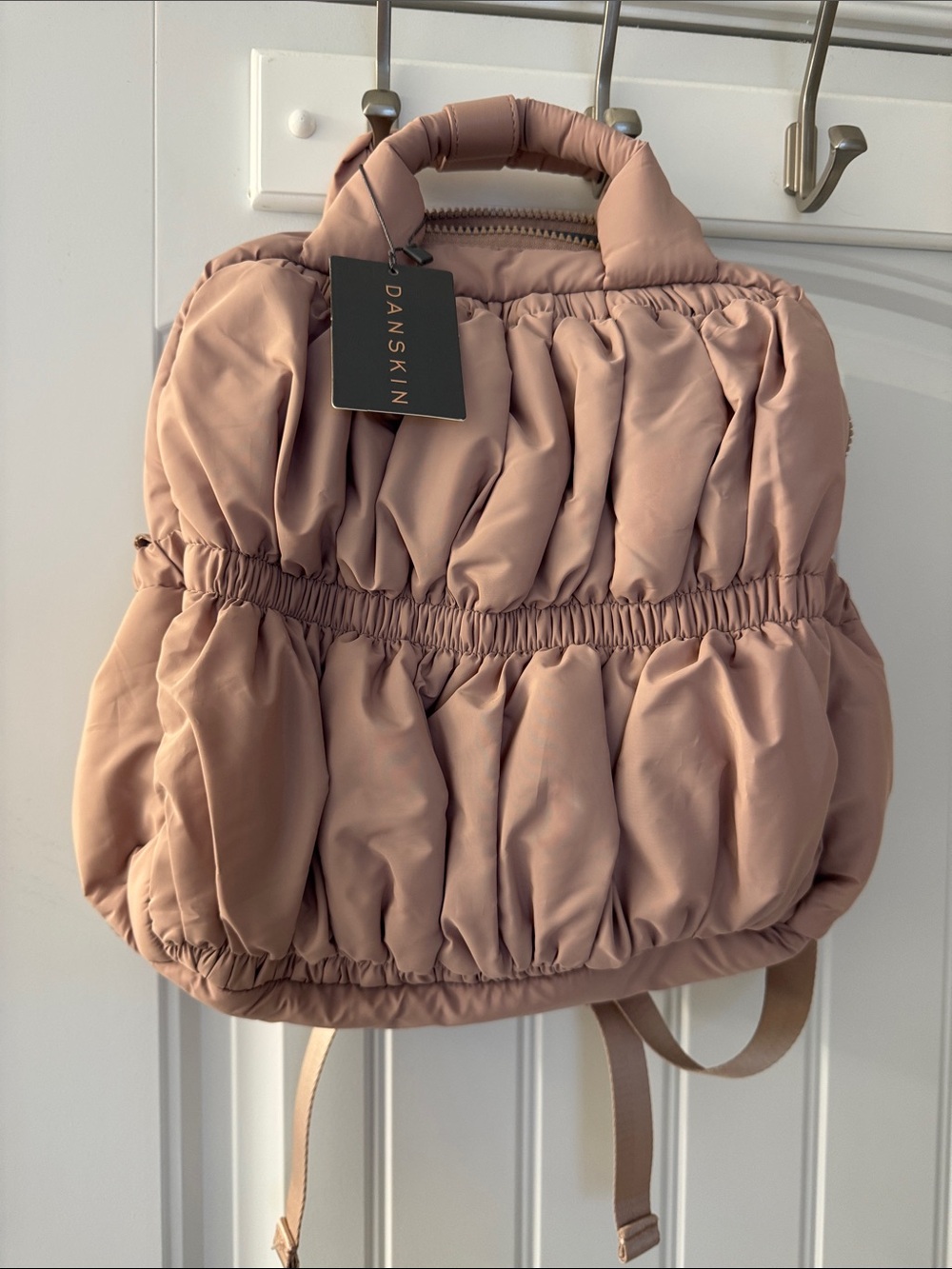 Danskin Dark Blush Pink Padded Ruched Backpack